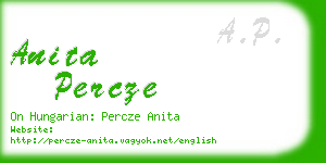 anita percze business card